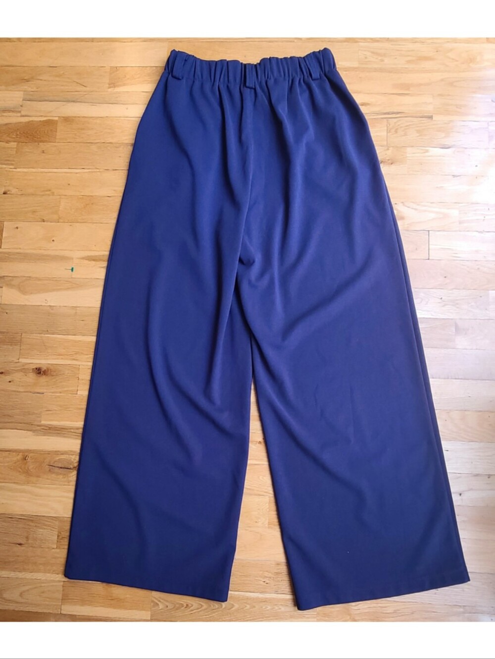 Halara Mid Rise Wide Leg Waffle Pants Harbor Ink Medium Pocket Lounge Casual - Picture 15 of 16
